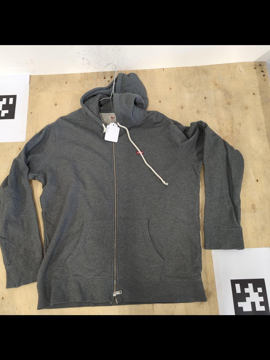 Levi's Grey Zip-Up Hoodie - Size L