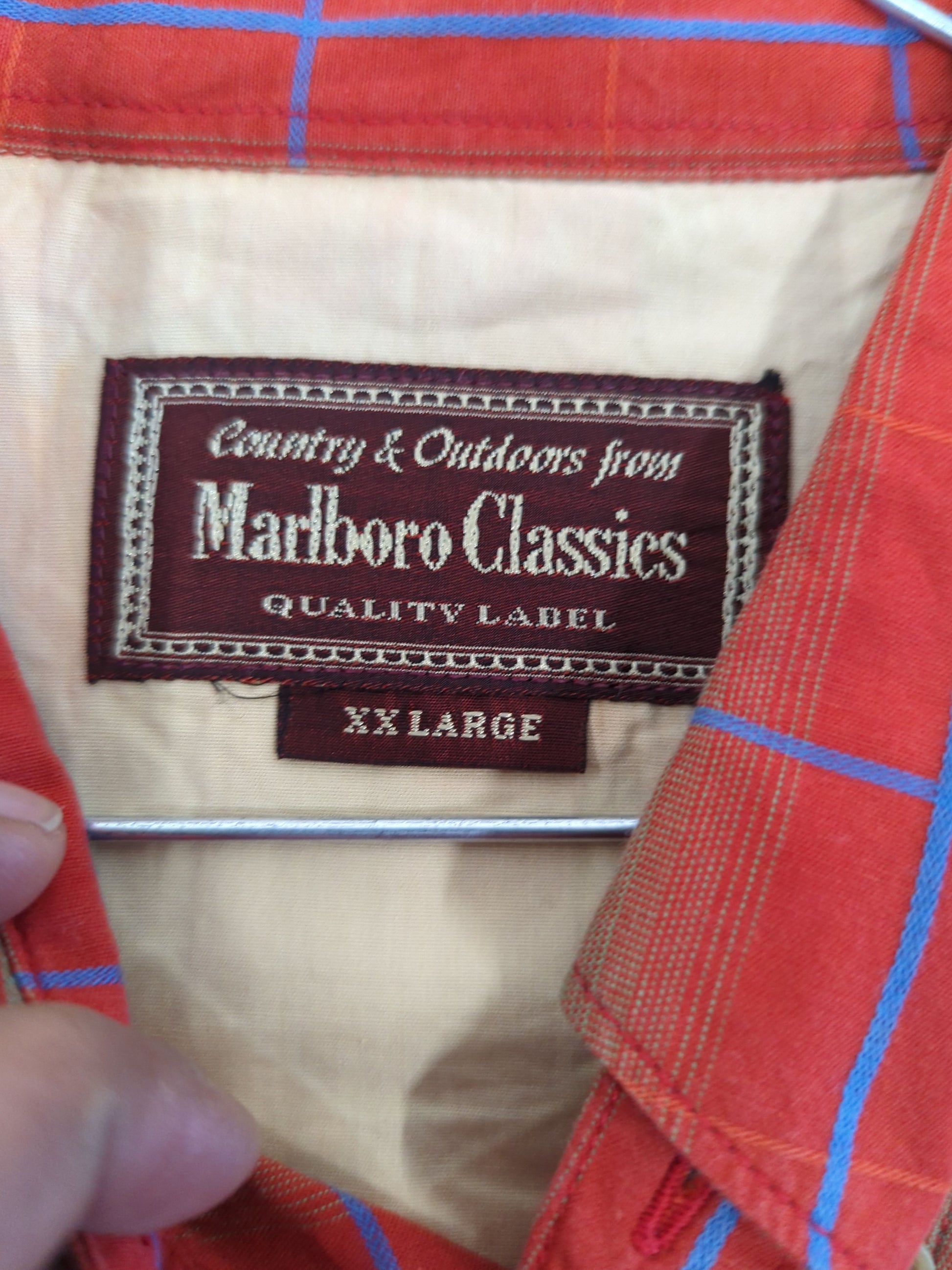 Marlboro Classics Red Plaid Button-Down Shirt - Size XXL