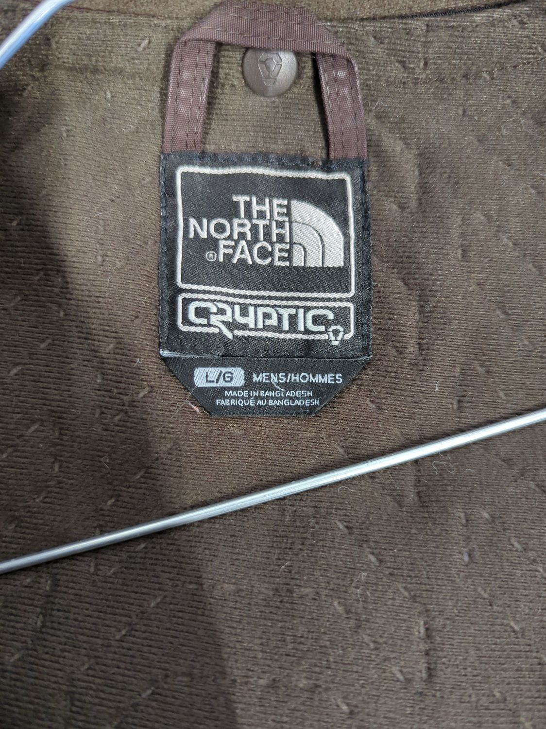 The North Face Brown Windbreaker Jacket with Hood - Size L/G