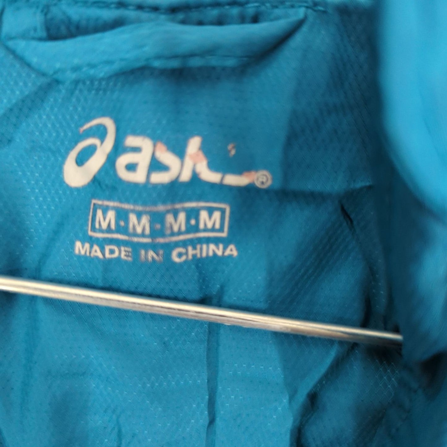 Asics Teal Blue Windbreaker Jacket - Size M