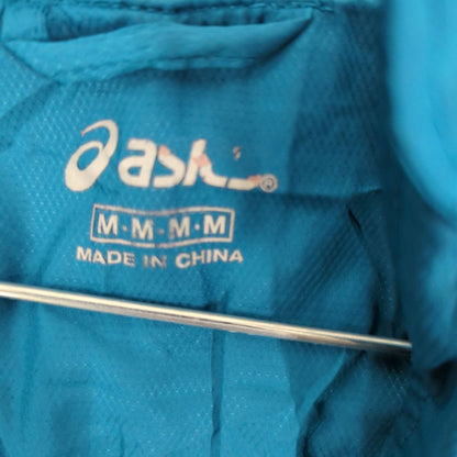 Asics Teal Blue Windbreaker Jacket - Size M
