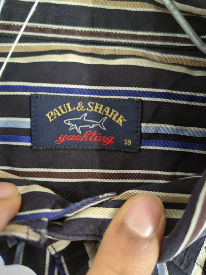 Paul & Shark Striped Button-Down Shirt - Size 33