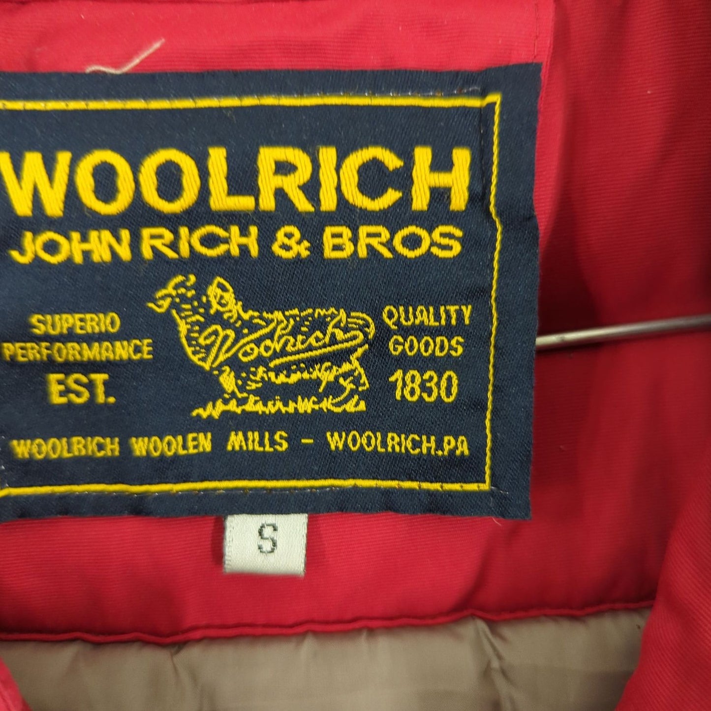 Woolrich Red Wool Parka Jacket - Size S