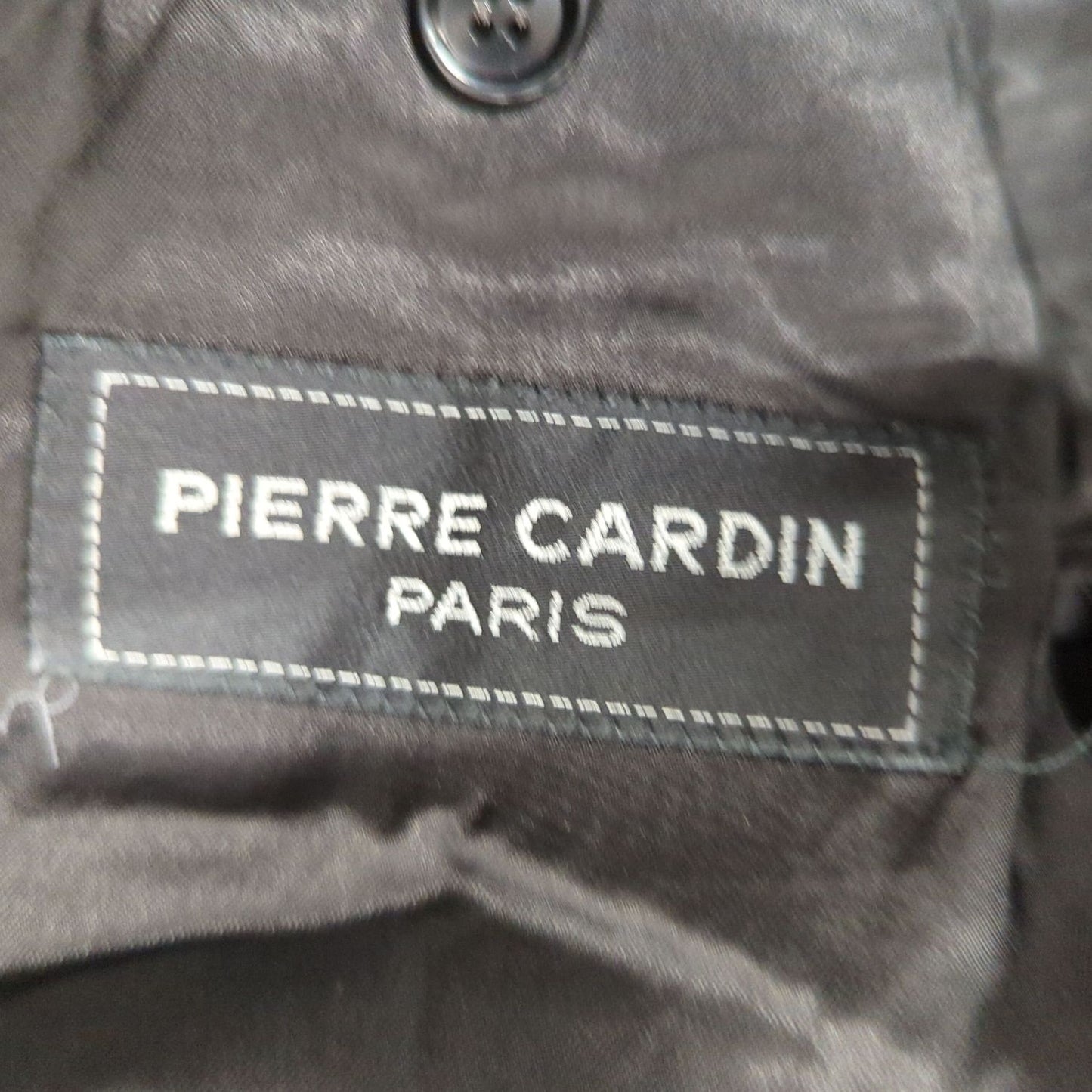 Pierre Cardin Black Pinstriped Double-Breasted Blazer