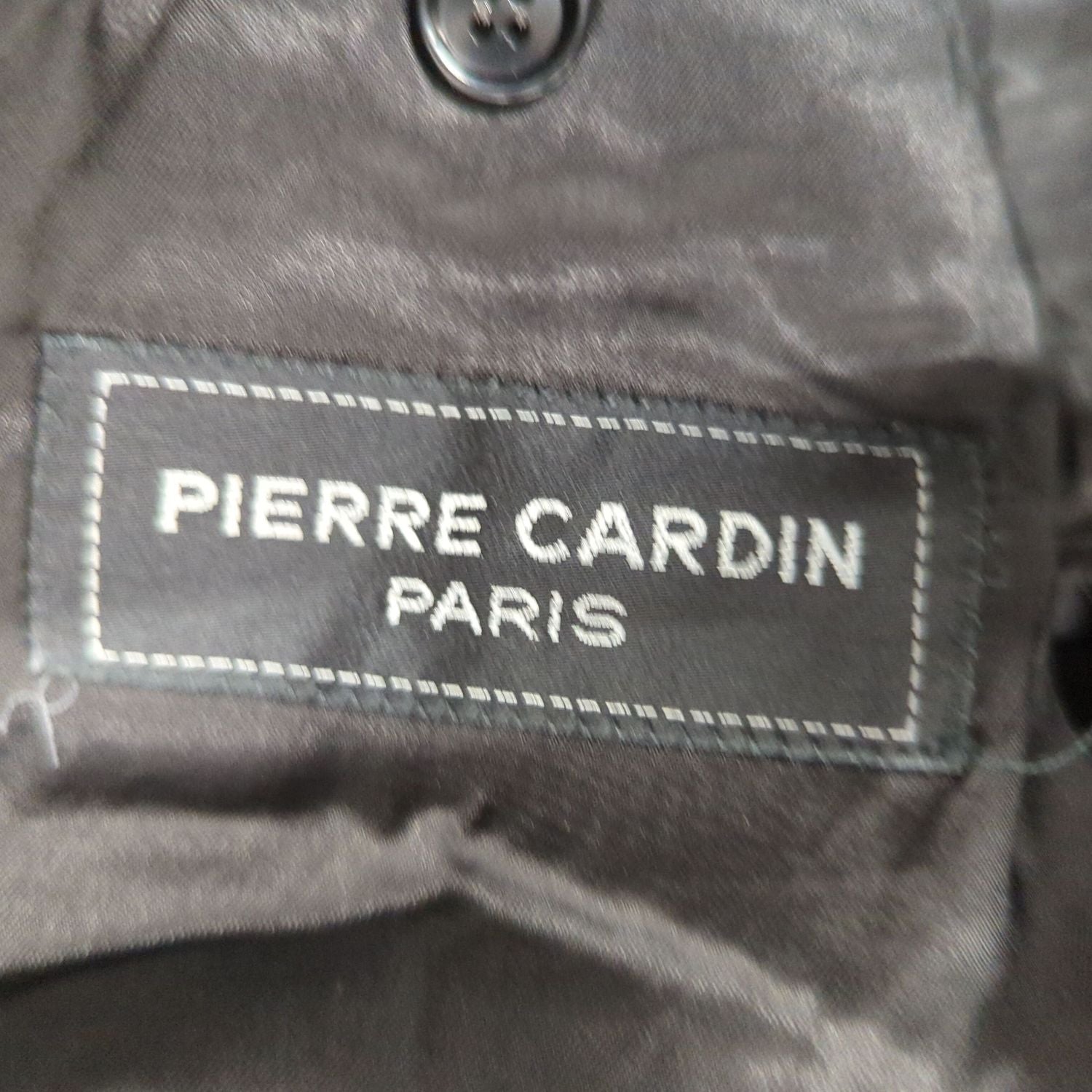 Pierre Cardin Black Pinstriped Double-Breasted Blazer