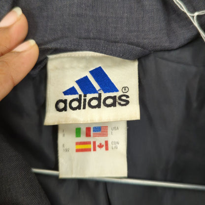 Adidas Navy Windbreaker Jacket - Size L