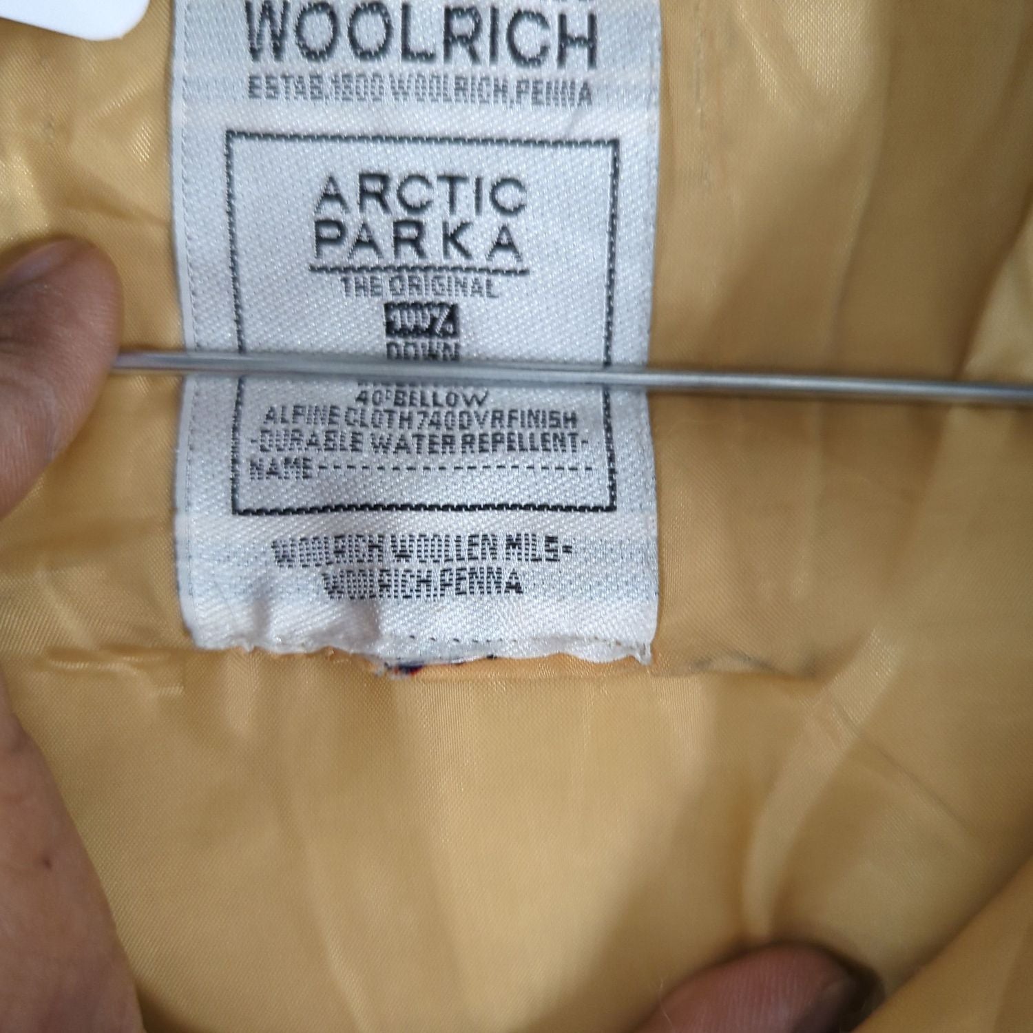 Woolrich Arctic Parka Black Winter Jacket - Size L
