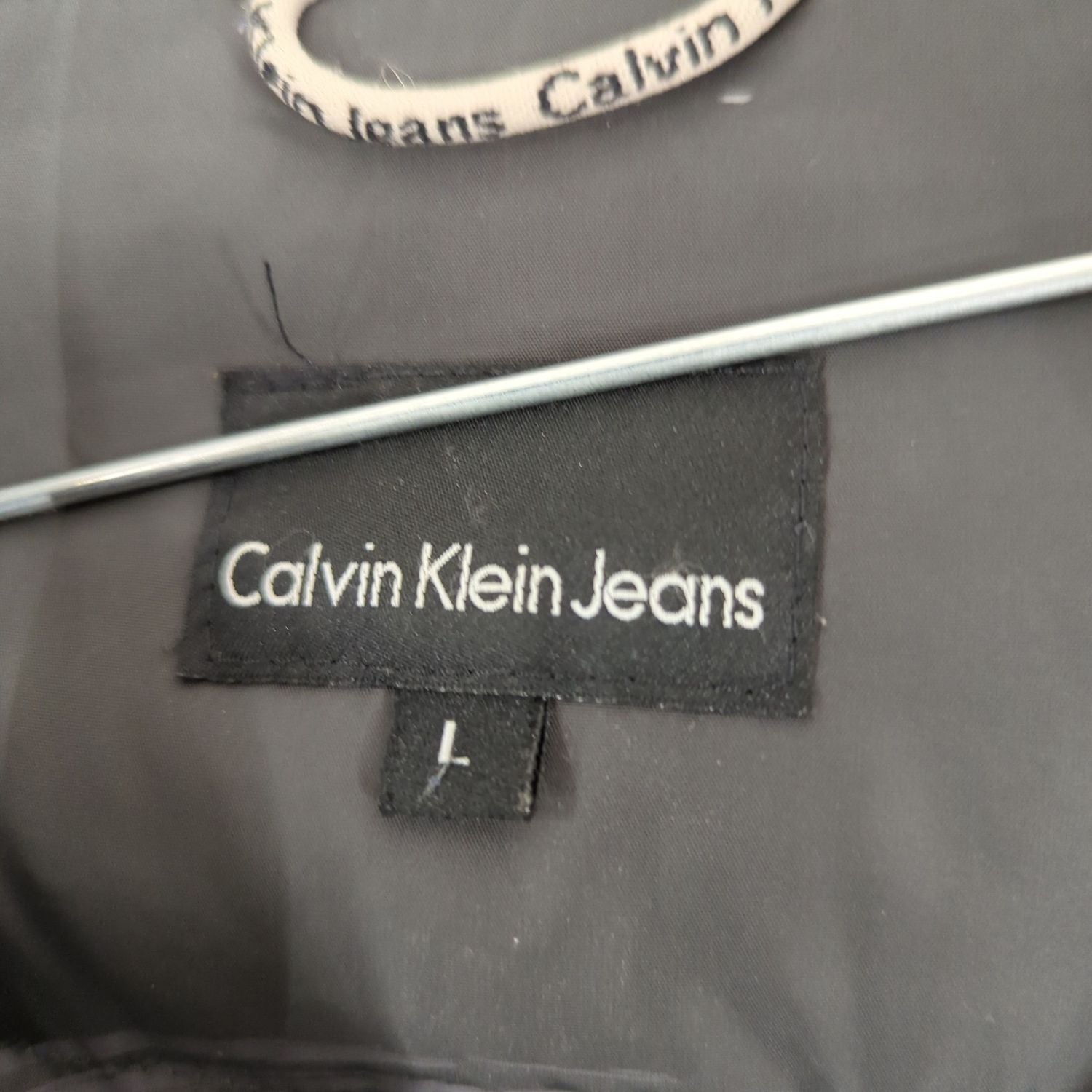 Calvin Klein Black Bomber Jacket - Size L