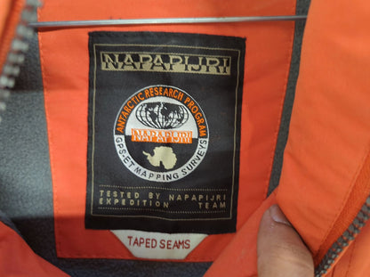 Napapijri Orange Windbreaker Jacket with Norwegian Flag