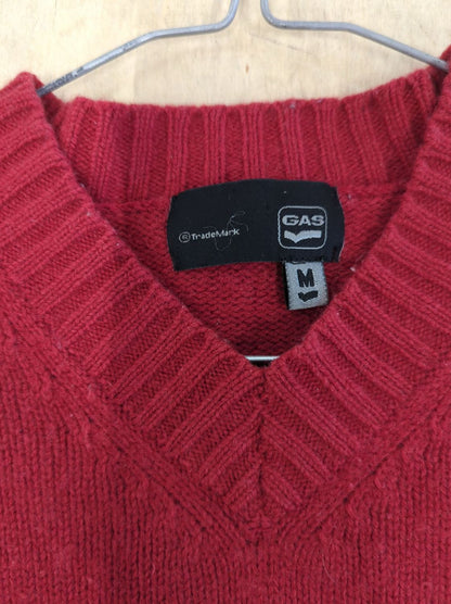 GAS Red Wool Sweater - Men's Size M