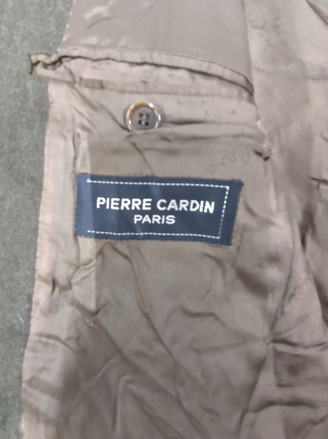 Pierre Cardin Olive Green Suit Jacket - Lang Merinos Extrafine
