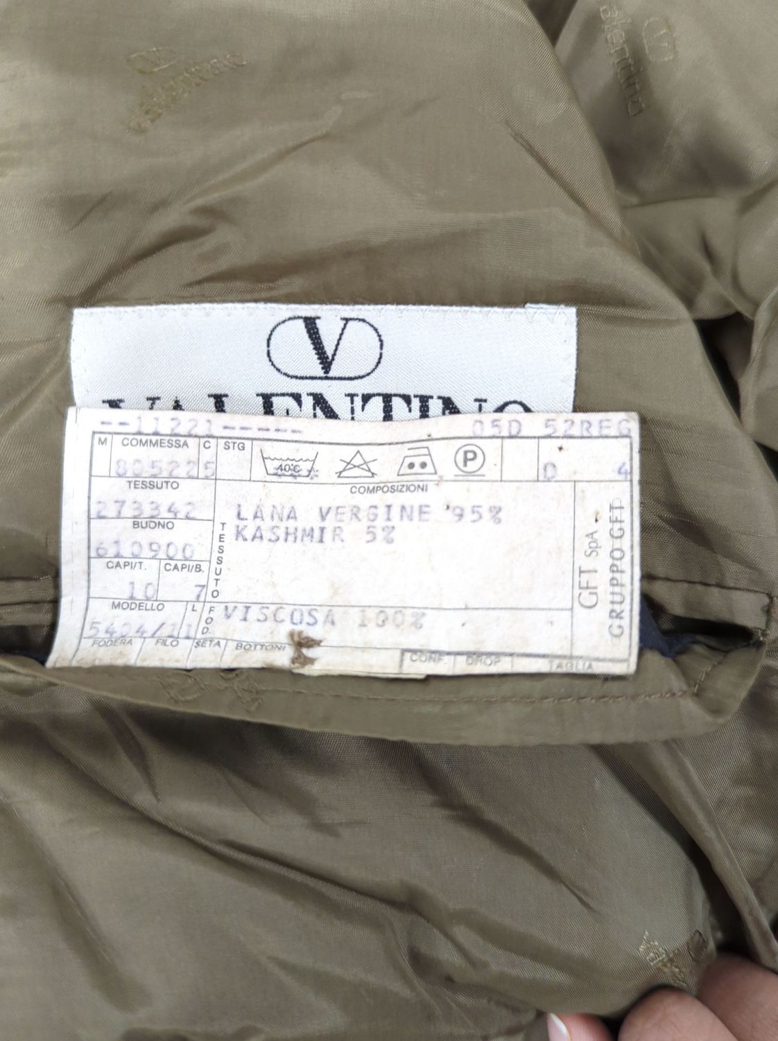 Valentino Uomo Brown Checkered Wool Blend Blazer - Made in Italy