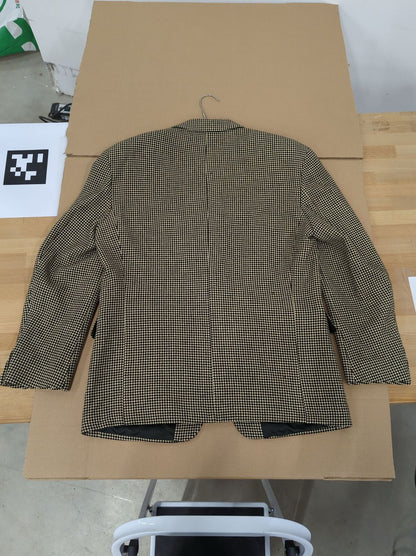 KENZO Houndstooth Pattern Blazer Jacket - Black & Beige