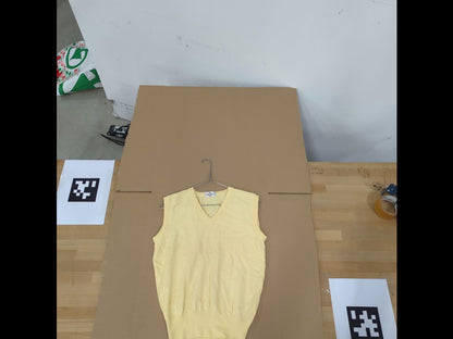 Valentino Uomo Yellow V-Neck Sleeveless Sweater Vest