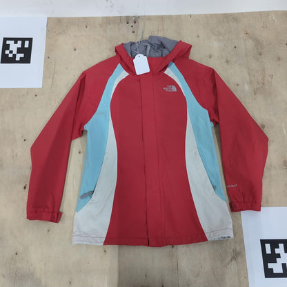 The North Face Red Windbreaker Jacket with Blue & White Panels - Size M