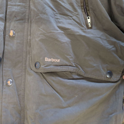 Barbour Grey/Olive Parka Jacket - Size XXL