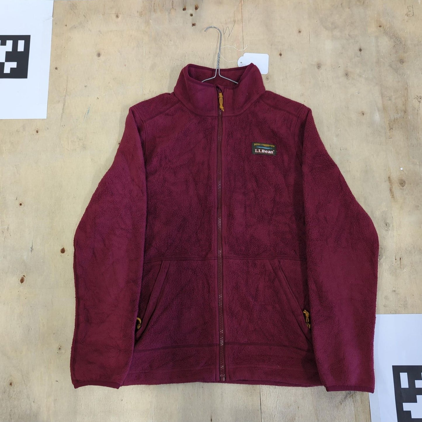 L.L.Bean Burgundy Fleece Jacket - Size Medium