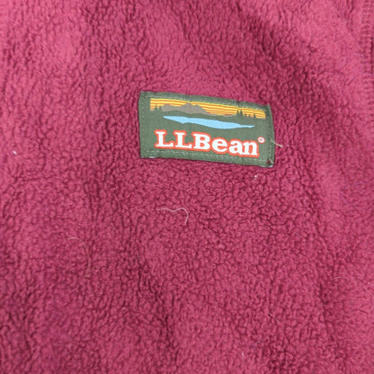 L.L.Bean Burgundy Fleece Jacket - Size Medium