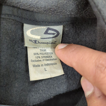 Black Fleece Zip-Up Jacket - Size L - 90% Polyester