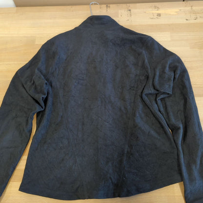 Black Fleece Zip-Up Jacket - Size L - 90% Polyester
