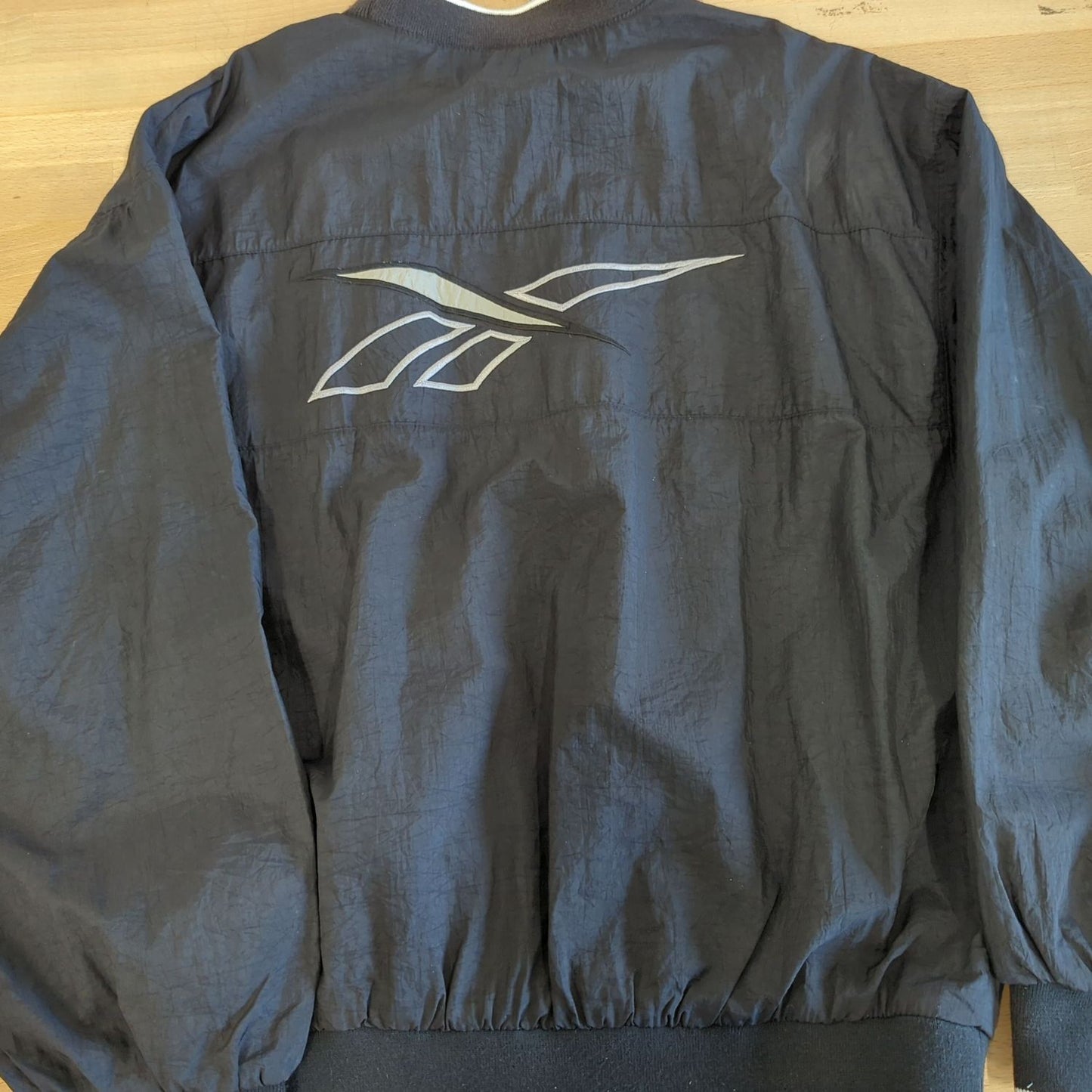 Vintage Reebok Black Windbreaker Jacket - Pullover Style