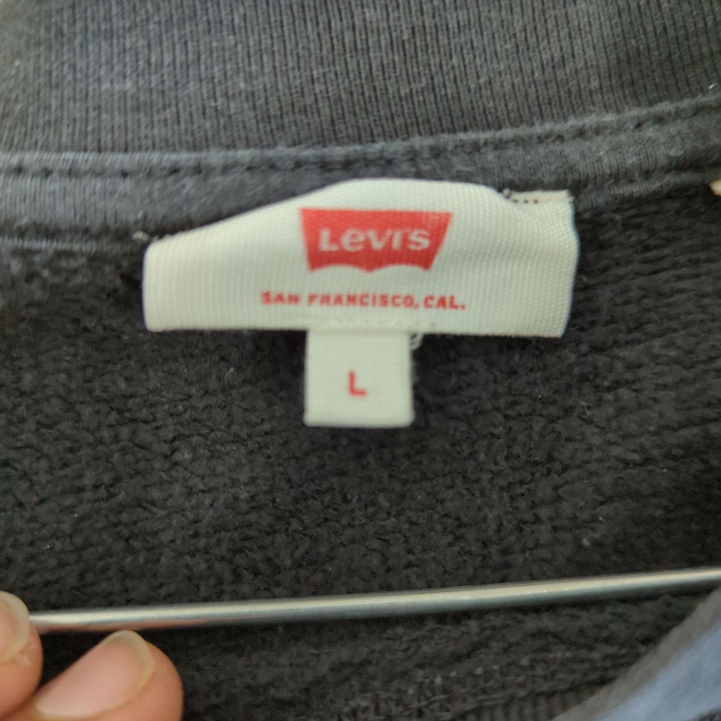 Levi's Black Sweatshirt with Moon Graphic Logo - Size L