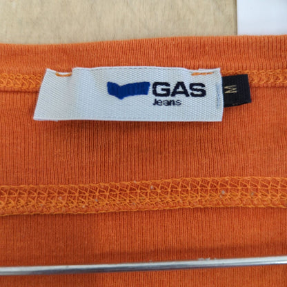 GAS Jeans Orange Long Sleeve Top - Size M