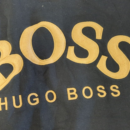 Hugo Boss Black Sweatshirt with Gold Logo - Size 2XL