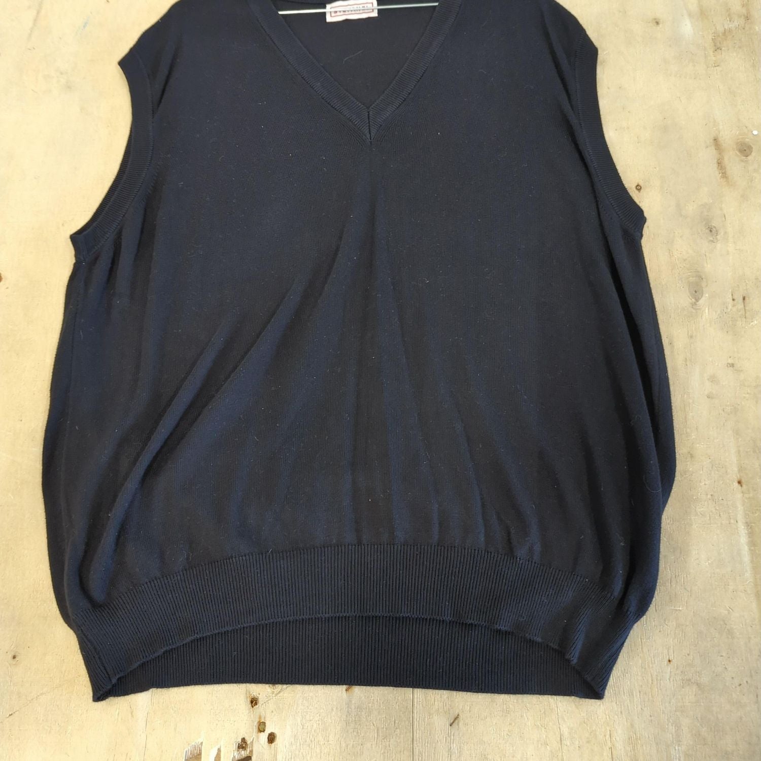 Stefanel Navy Sleeveless V-neck Sweater Vest