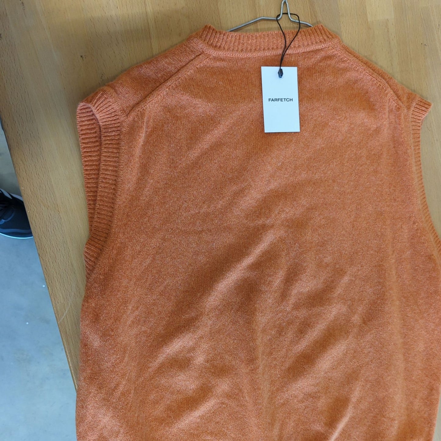 Marlboro Classics Orange V-Neck Sweater Vest - Size XL