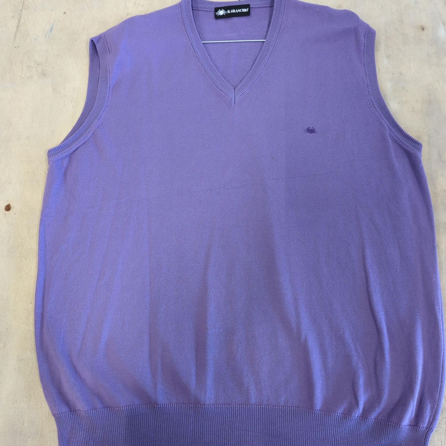 Il Granchio Purple V-Neck Sleeveless Sweater Vest
