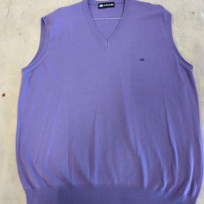 Il Granchio Purple V-Neck Sleeveless Sweater Vest