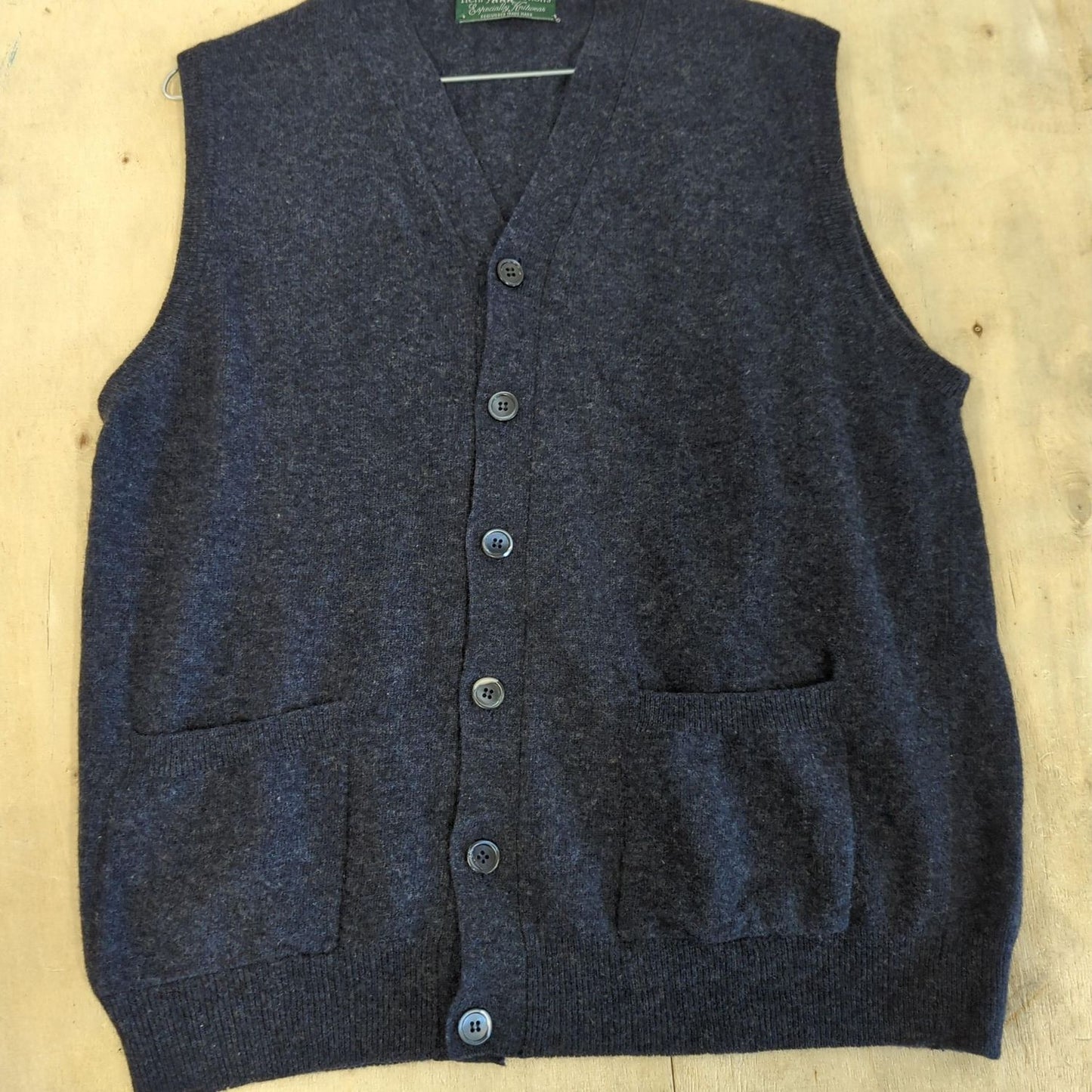 Henry Cotton's Wool Knit Vest - Classic Button-Up Sweater Waistcoat