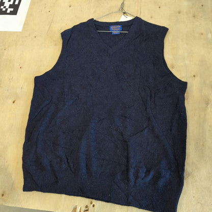 Pendleton Navy Blue Lambswool Sweater Vest