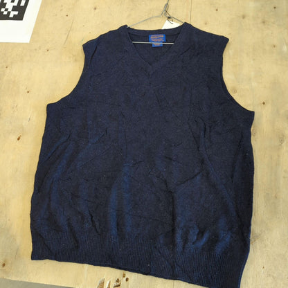 Pendleton Navy Blue Lambswool Sweater Vest