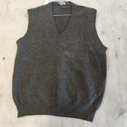 B.Emir Wool V-Neck Sleeveless Sweater Vest - Grey