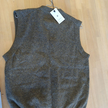 B.Emir Wool V-Neck Sleeveless Sweater Vest - Grey