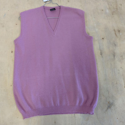 Pink Pringle Cashmere V-Neck Sweater Vest