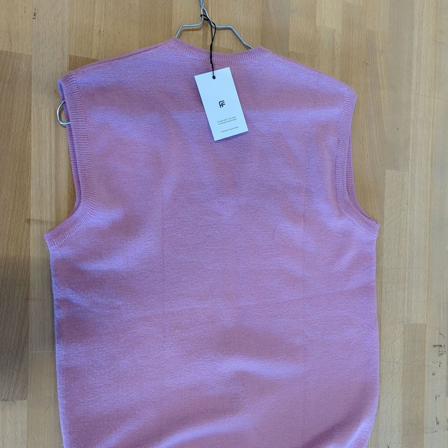 Pink Pringle Cashmere V-Neck Sweater Vest