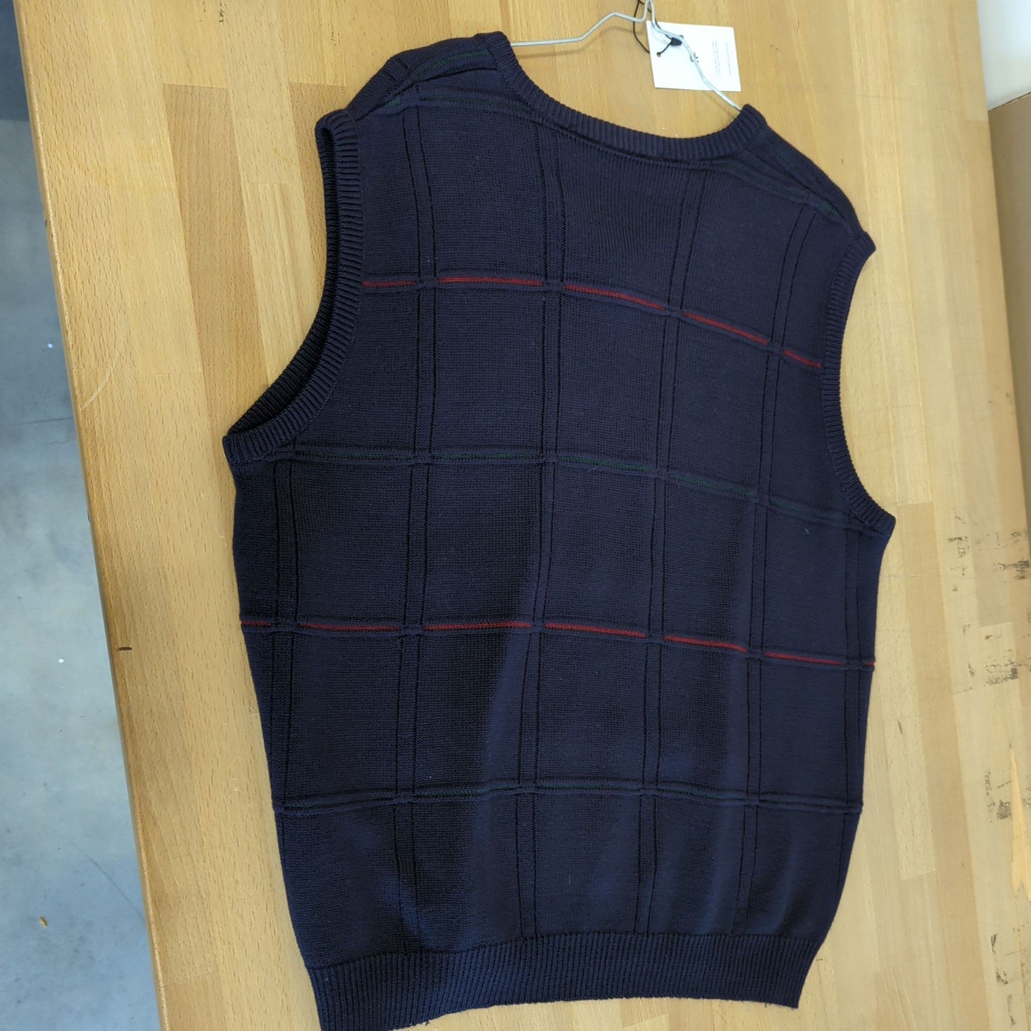 Züllig Hans AZP Navy Sweater Vest with Red Accents