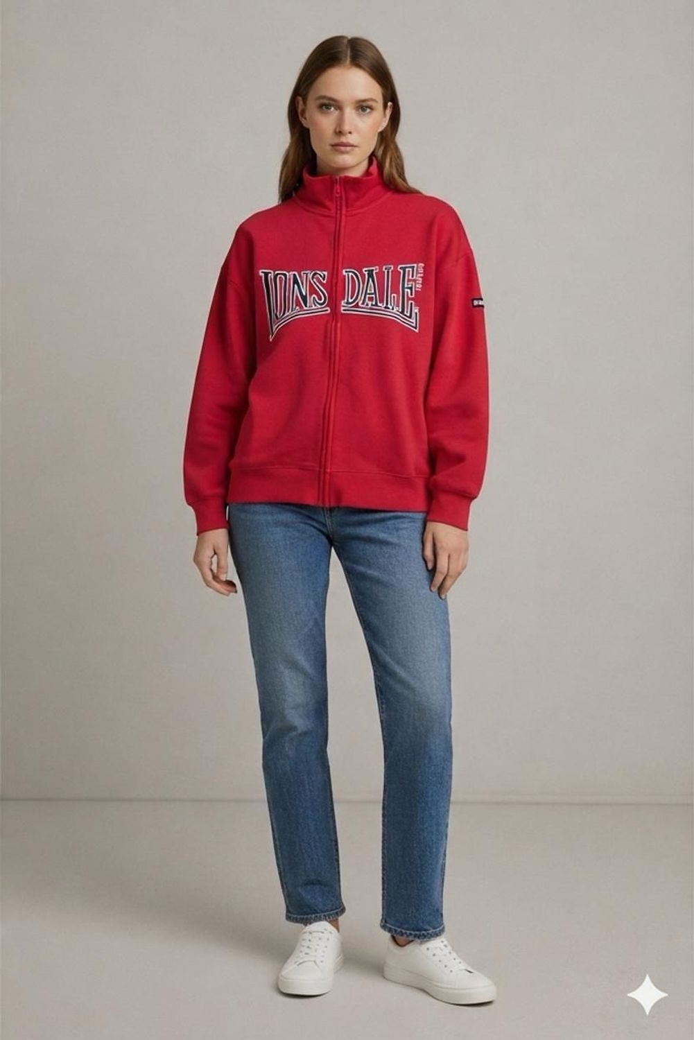 Lonsdale London Red Zip Jacket - Size XL