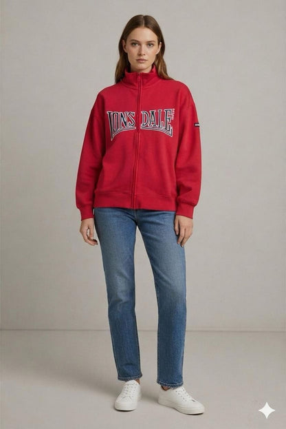 Lonsdale London Red Zip Jacket - Size XL