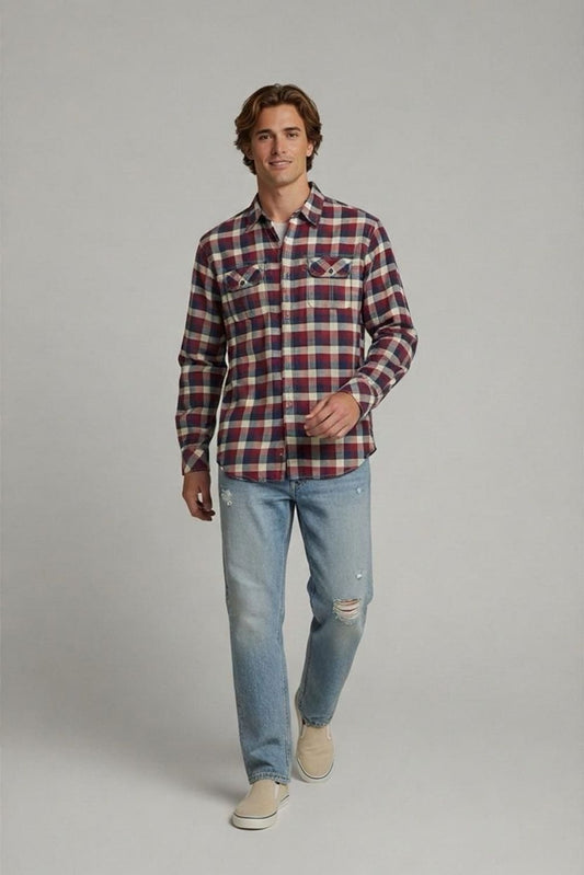 Timberland Earthkeepers Plaid Button-Down Shirt - Size Slim